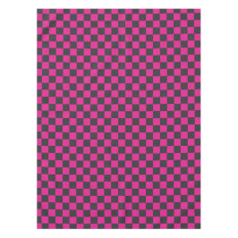 Magenta and smoke checkerboard pattern テーブルクロス