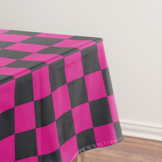 Magenta and smoke checkerboard pattern テーブルクロス (インサイチュ)