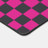 Magenta and smoke checkerboard pattern デスクマット (コーナー)