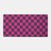 Magenta and smoke checkerboard pattern デスクマット (正面)