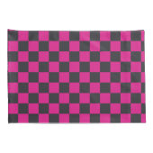 Magenta and smoke checkerboard pattern 枕カバー (裏面-右)