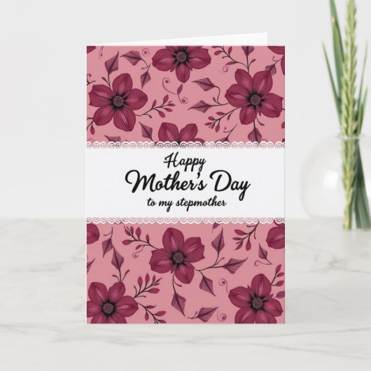 Magenta Blossoms Day Card カード (正面)