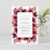 Magenta Bold Artistic Wedding 招待状 (スタンド正面)