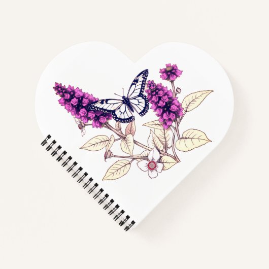 Magenta Butterfly Bush ノートブック (正面)