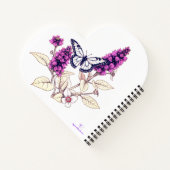 Magenta Butterfly Bush ノートブック (裏面)