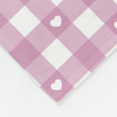 Magenta Checks フリースブランケット (角)