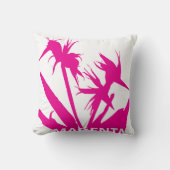 MAGENTA - Cojín con Flor del paraíso en fucsia クッション (正面)