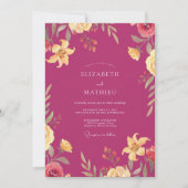 Magenta Dazzling Summer Wedding 招待状 (正面)