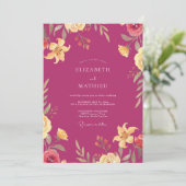 Magenta Dazzling Summer Wedding 招待状 (スタンド正面)