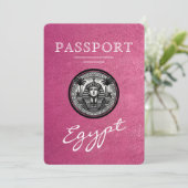 Magenta Egypt Passport Wedding Save the Date セーブザデート (スタンド正面)