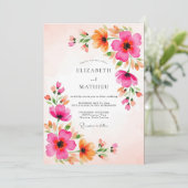 Magenta Festive Summer Wedding 招待状 (スタンド正面)