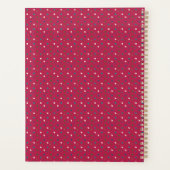 Magenta Floral Golden Heart Personalized Planner プランナー手帳 (裏面)