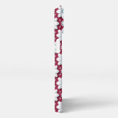 Magenta Floral Paper Bloom ✨ Elegant White Flower iPhoneケース (右側面)