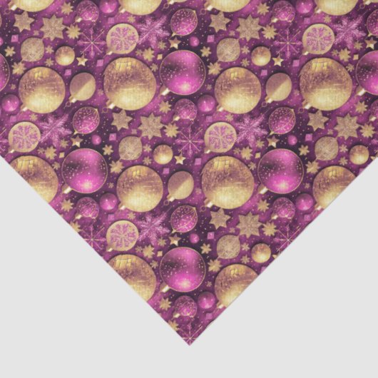 Magenta Gold Christmas Pattern#31 ID1009 薄葉紙 (詳細)