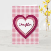 Magenta Heart Daughter Card カード (黄色い花)