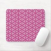 Magenta Japanese Pattern Mouse Pad マウスパッド (マウス)