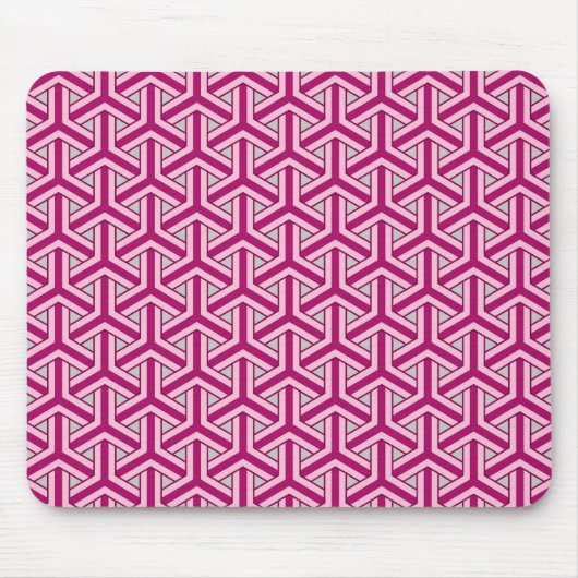 Magenta Japanese Pattern Mouse Pad マウスパッド (正面)