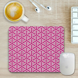 Magenta Japanese Pattern Mouse Pad マウスパッド