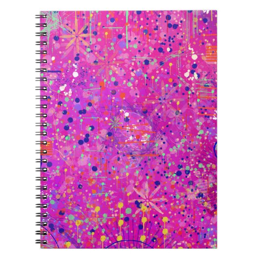 Magenta Jubilee Abstract Print  ノートブック (正面)