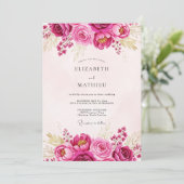 Magenta Lavish Spring Wedding 招待状 (スタンド正面)