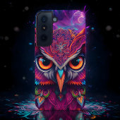 Magenta Magic Owl Samsung Galaxyケース