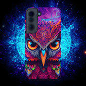 Magenta Magic Owl Samsung Galaxyケース