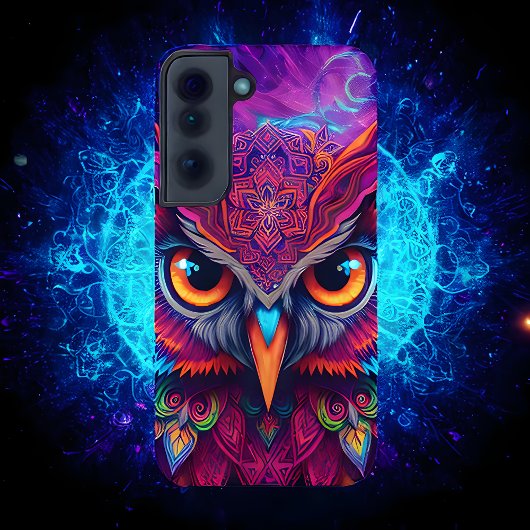 Magenta Magic Owl Samsung Galaxyケース