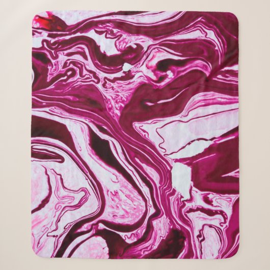 Magenta marble texture シェルパブランケット (正面)