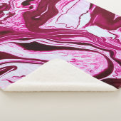 Magenta marble texture シェルパブランケット (3/4)
