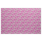 Magenta Mid Century Modern Floral Pattern ファブリック (ファットクウォーター)