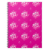 Magenta Minimal Dot Pattern Design ノートブック (正面)