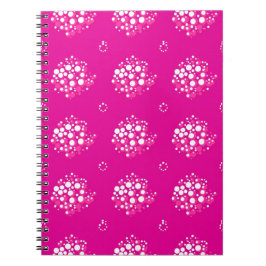 Magenta Minimal Dot Pattern Design ノートブック