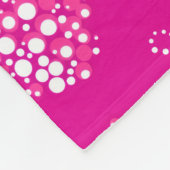 Magenta Minimal Dot Pattern Design フリースブランケット (角)
