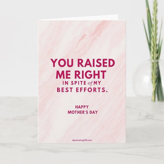 Magenta Mothers Day Message Card カード (正面)