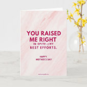 Magenta Mothers Day Message Card カード (黄色い花)
