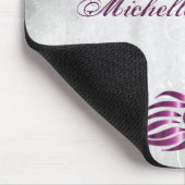 Magenta Peacock Personalized Mousepad マウスパッド (コーナー)