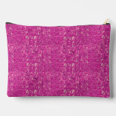 Magenta Pink Mosaic Glass Tile Bold Abstract アクセサリーポーチ (裏面)