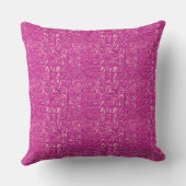 Magenta Pink Mosaic Glass Tile Bold Abstract クッション (裏面)