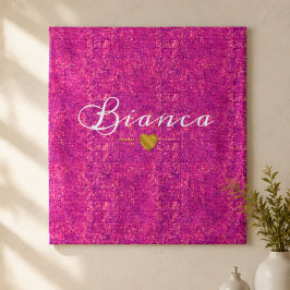 Magenta Pink Mosaic Glass Tile Bold Abstract タペストリー