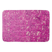 Magenta Pink Mosaic Glass Tile Bold Abstract バスマット (正面)