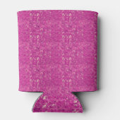 Magenta Pink Mosaic Glass Tile Bold Abstract 缶クーラー (裏面)