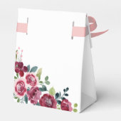 Magenta Pink Rose Floral Botanical Birthday フェイバーボックス (裏面サイド)