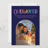 Magenta Pop Xmas Baby Birth Announcement Photo シーズンカード (正面)