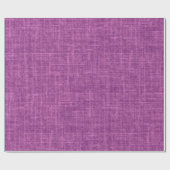 Magenta Purple Linen ラッピングペーパー (フラット)