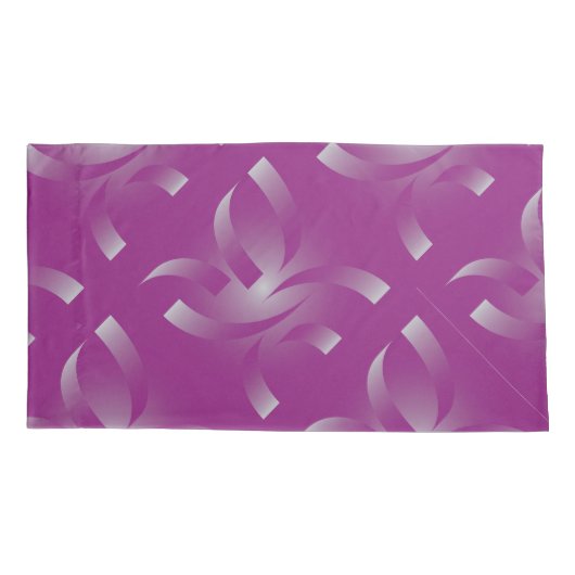 Magenta ribbons 枕カバー (裏面-左)