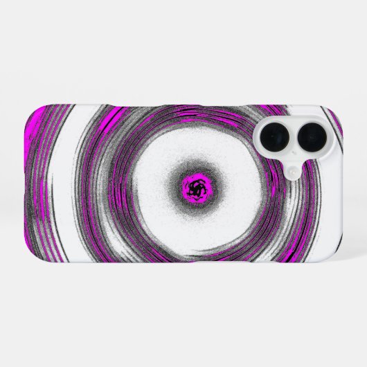 Magenta Ripple Case iPhone 16ケース (裏面横)