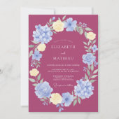 Magenta Striking Summer Wedding 招待状 (正面)