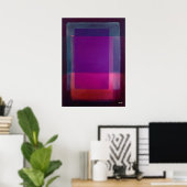 Magenta Violet Color Field Abstract Modern Art ポスター (ホームオフィス)