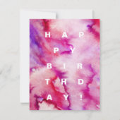 Magenta watercolor tie-dye Birthday Card シーズンカード (正面)