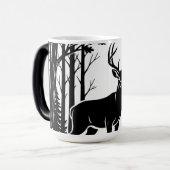 Magestic Buck, Black and white Nature モーフィングマグカップ (正面左)
